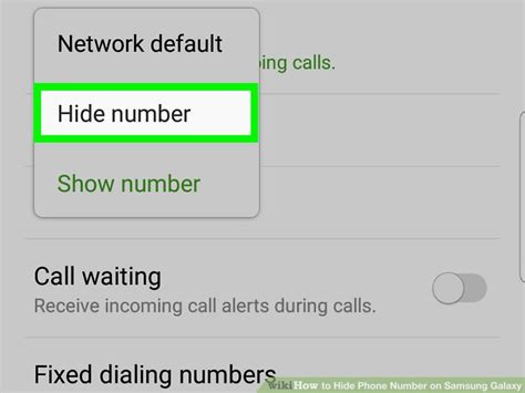 Can you hide phone numbers on Samsung?